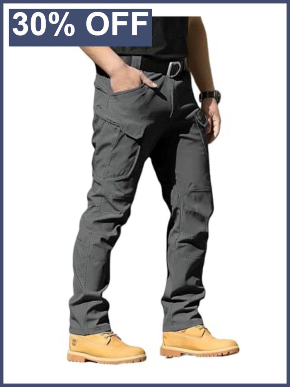 Men's Tactical Cargo Pants Stretch Waterproof Work Hiking Multi Pockets